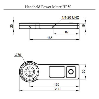 소형 레이저 힘 미터 파장 범위 0.19 - 25µm/10mW-2W 0.5-50W