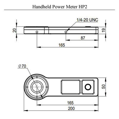 소형 레이저 힘 미터 파장 범위 0.19 - 25µm/10mW-2W 0.5-50W